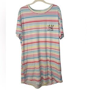 Secret Treasures Sleepshirt Top Pajama Stripe Knit Size S/M